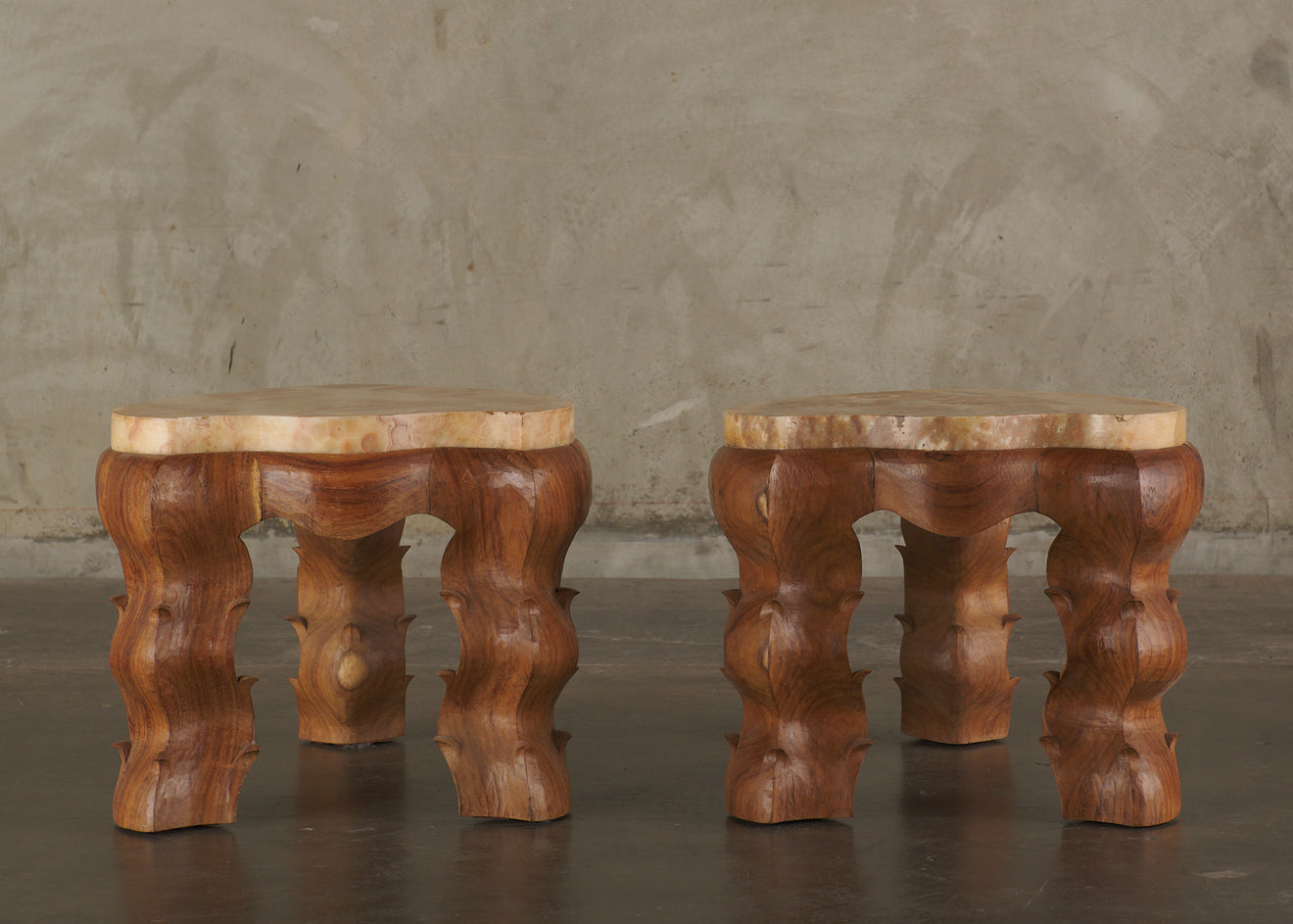 PAIR OF AREQUIPA SIDE TABLES BY MIKE DIAZ